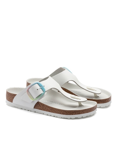 White birkenstock flip online flops