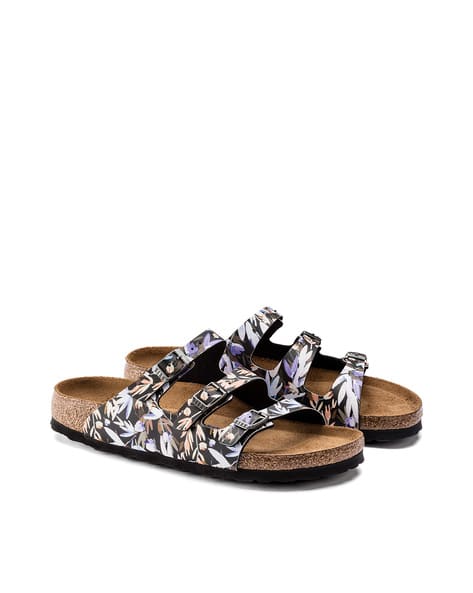 Florida Fresh Soft Footbed Tropical Narrow Fit Flat Sandals