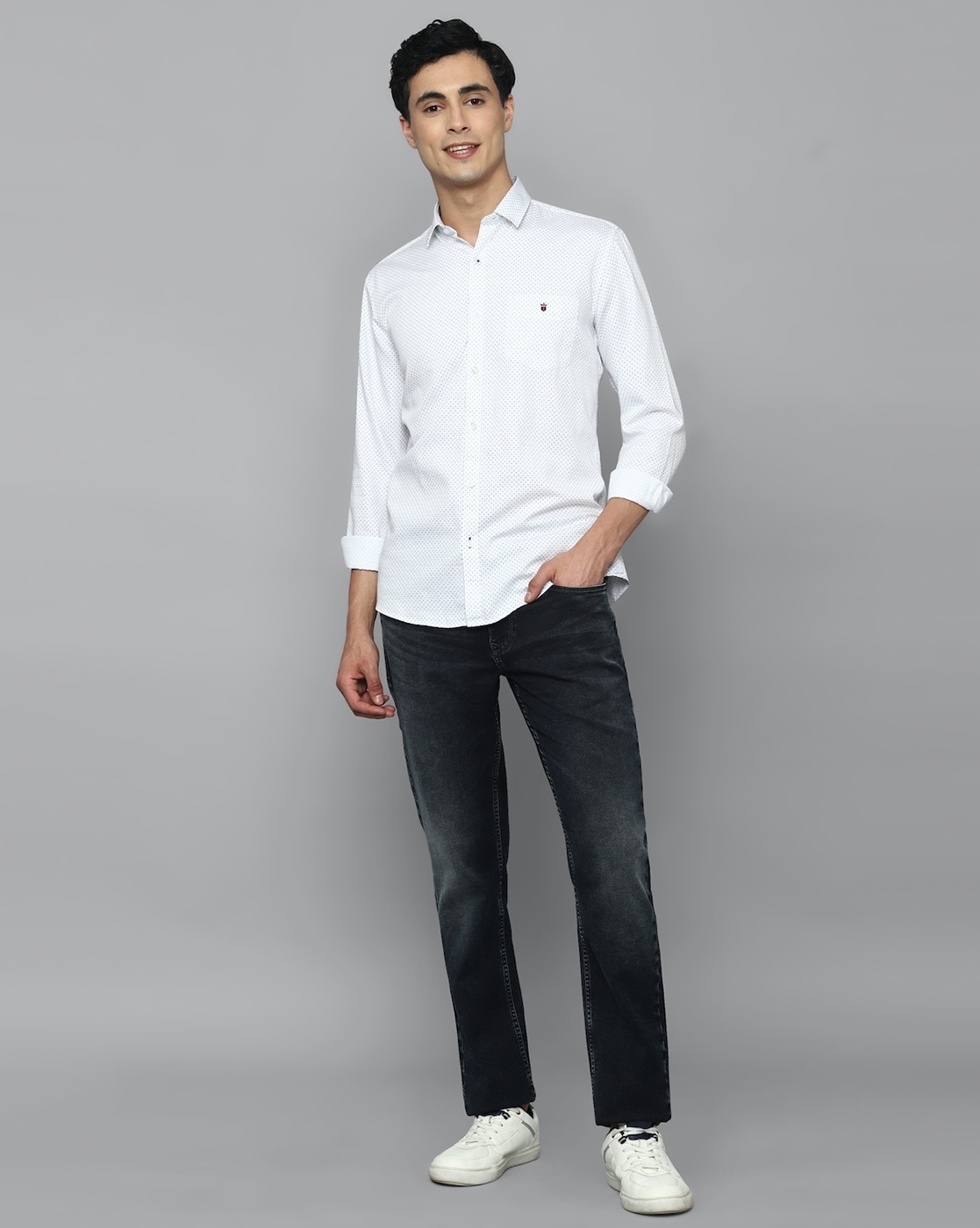 Buy Louis Philippe White Shirt, 39 at