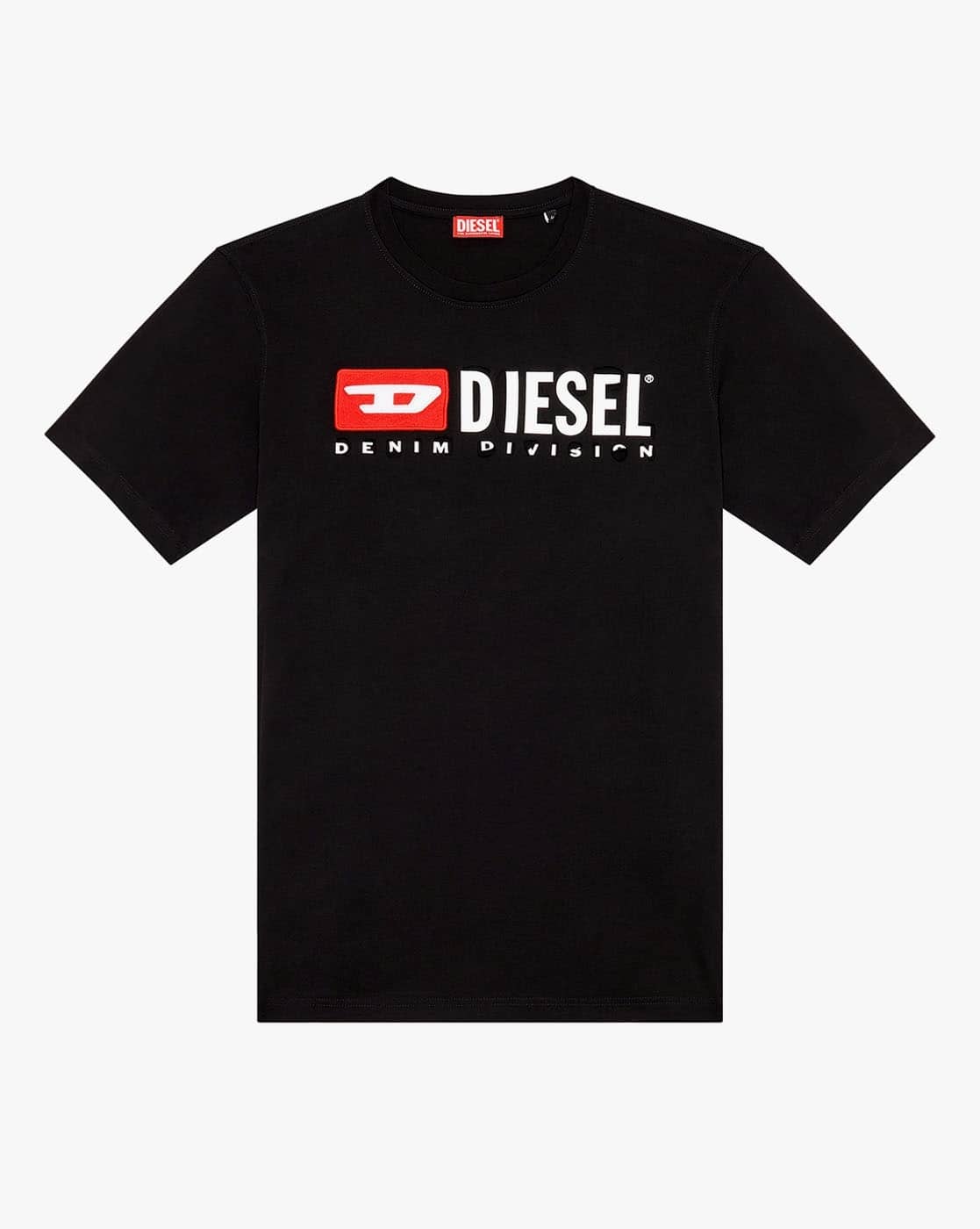 Buy DIESEL T-Just-Divstroyed Regular Logo Print T-Shirt | Black 