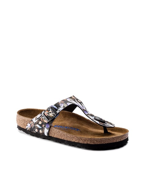 Gizeh Soft Footbed Tropical T-Strap Regular Fit Flat Sandals