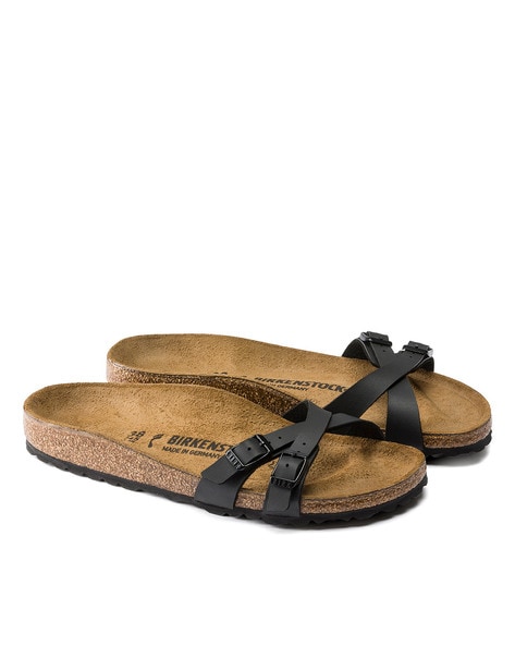 Buy Black Flat Sandals for Women by Birkenstock Online Ajio