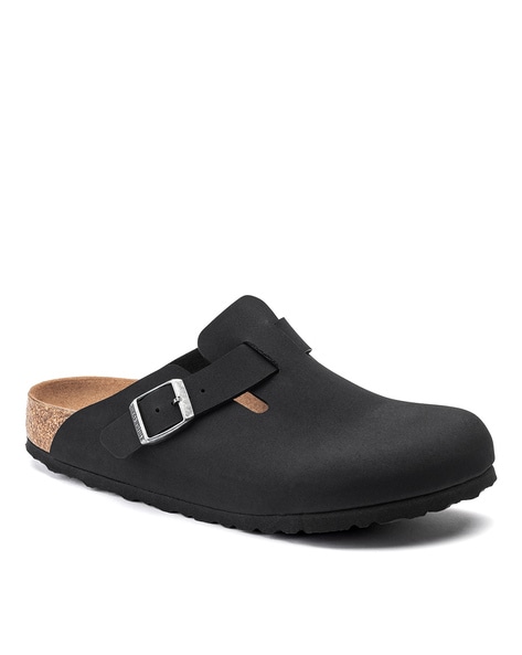 Regular Fit Mules with Buckle Fastening