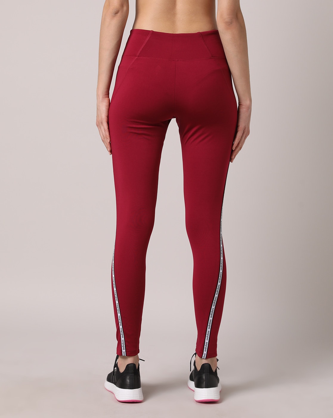 adidas Originals Adicolor Locked Up Logo leggings In Red | Lyst