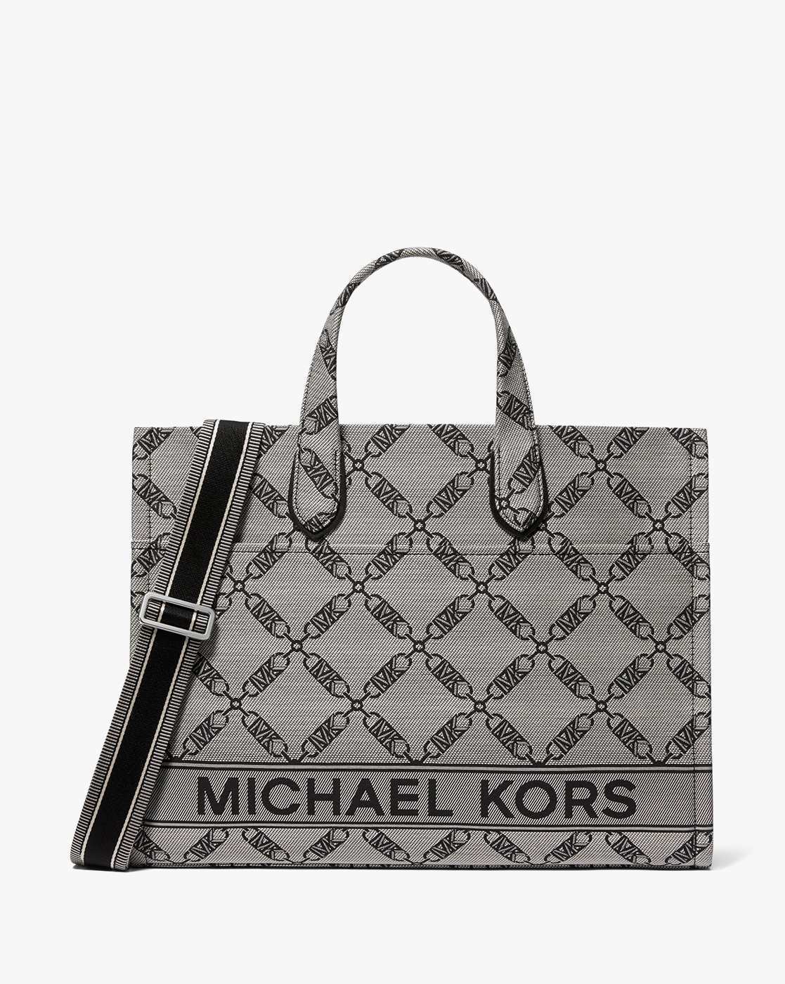 MICHAEL Michael Kors Jet Set Travel Medium Leather Tote Bag Grey