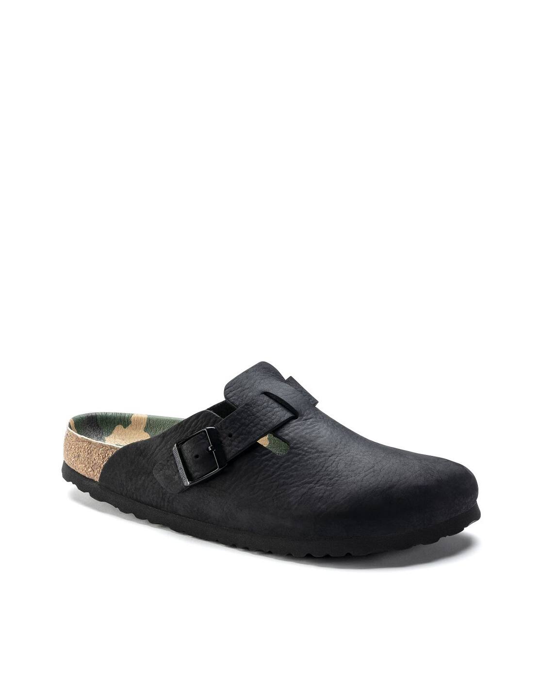 Buy Birkenstock Boston Shoe-Style Regular Fit Sandals | Black