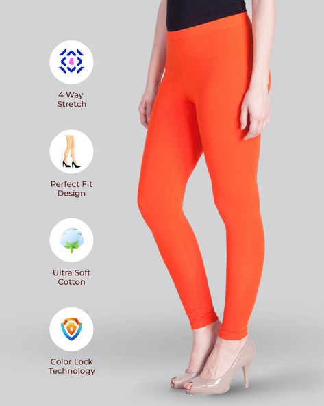 Buy Orange Leggings for Women by LYRA Online