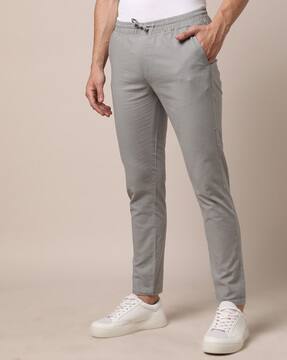 Buy The Indian Garage Co Slim Fit Chinos with Insert Pockets