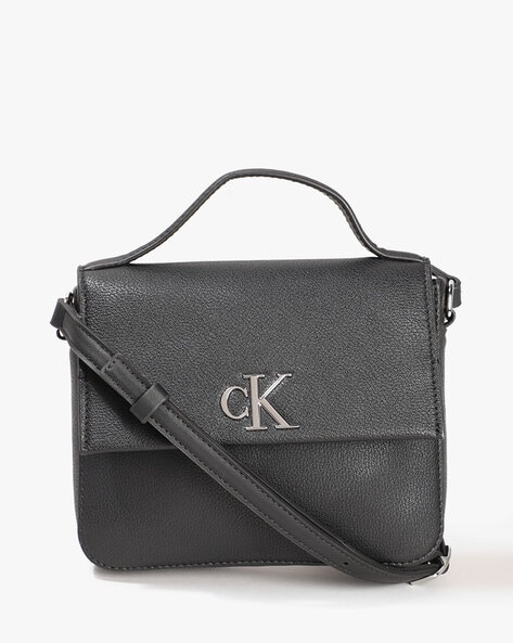 Calvin klein black deals satchel