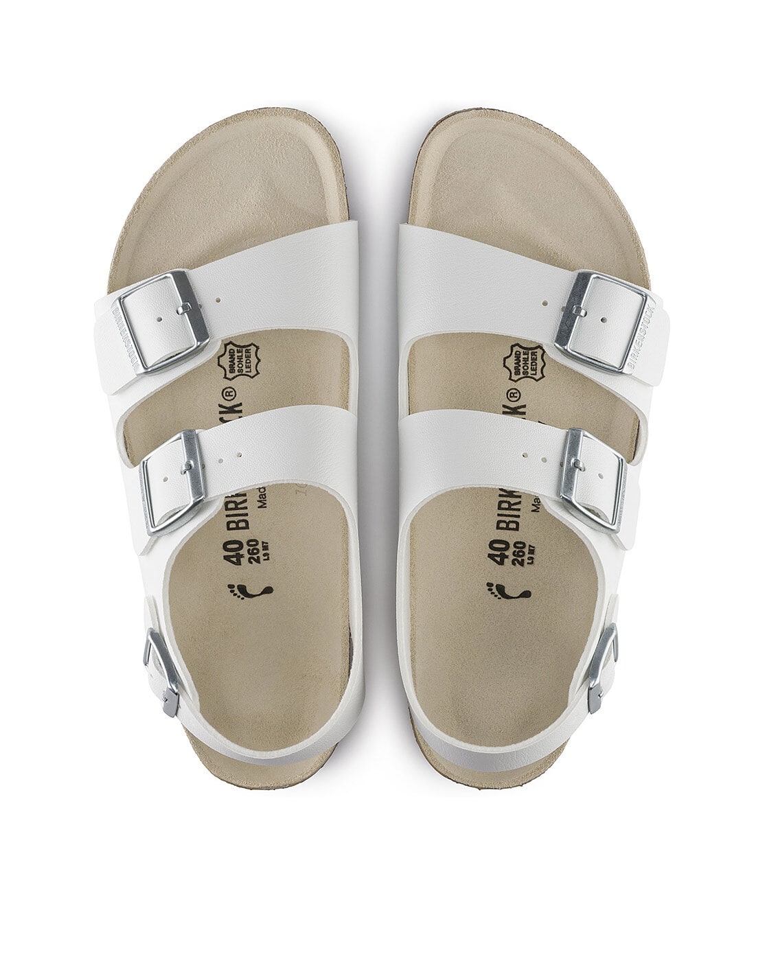 White double strap discount sandals