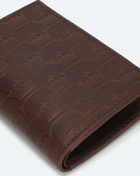 Buy LOUIS PHILIPPE Brown Solid Leather Mens Bi Fold Wallet