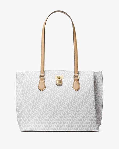 Michael kors cheap white tote bag