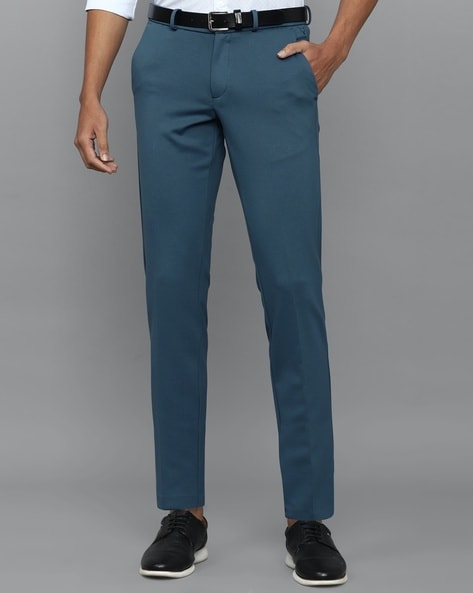 Allen Solly Casual Trousers  Buy Allen Solly Men Grey Slim Fit Solid  Casual Trousers Online  Nykaa Fashion