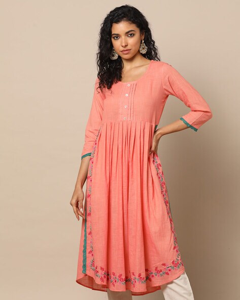 Pink Embroidered Kurta Set – Khoobsurat Eva