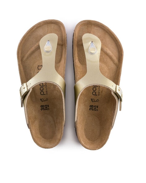 Buy Birkenstock Gizeh T Strap Regular Fit Flat Sandals Gold