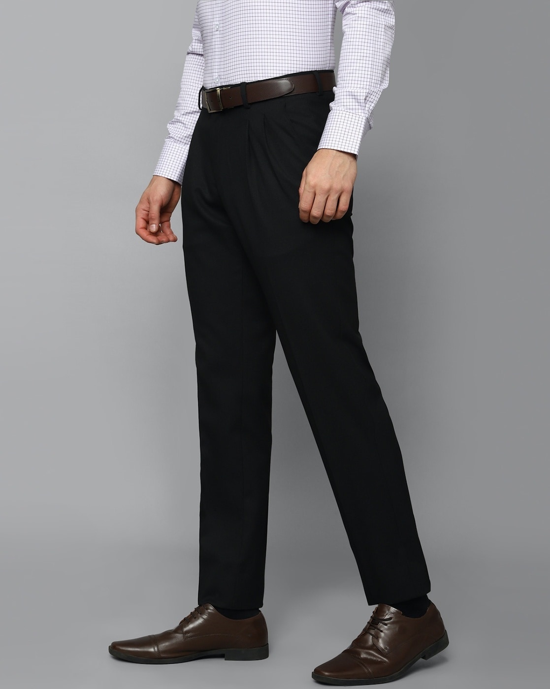 Louis Philippe Mens Formal Trousers 8907410633922LPTP1M0085176Medium  Khaki Solid  Amazonin Fashion