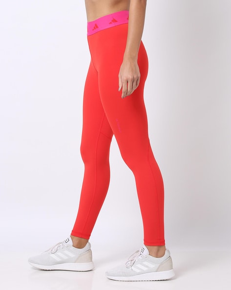 Buy adidas Womens Designed To Move Aeroready 7/8 Tight Leggings Wonder Red