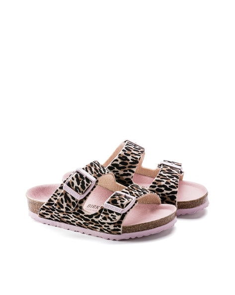 Animal Print Narrow Fit Slip On Sandals