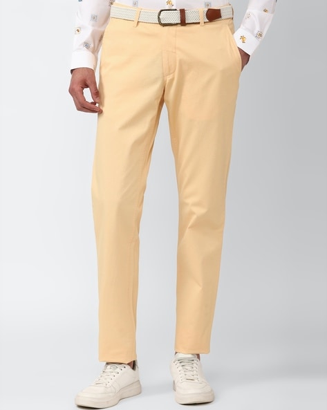 Buy Men Beige Custom Fit Solid Casual Trousers Online  750731  Allen Solly