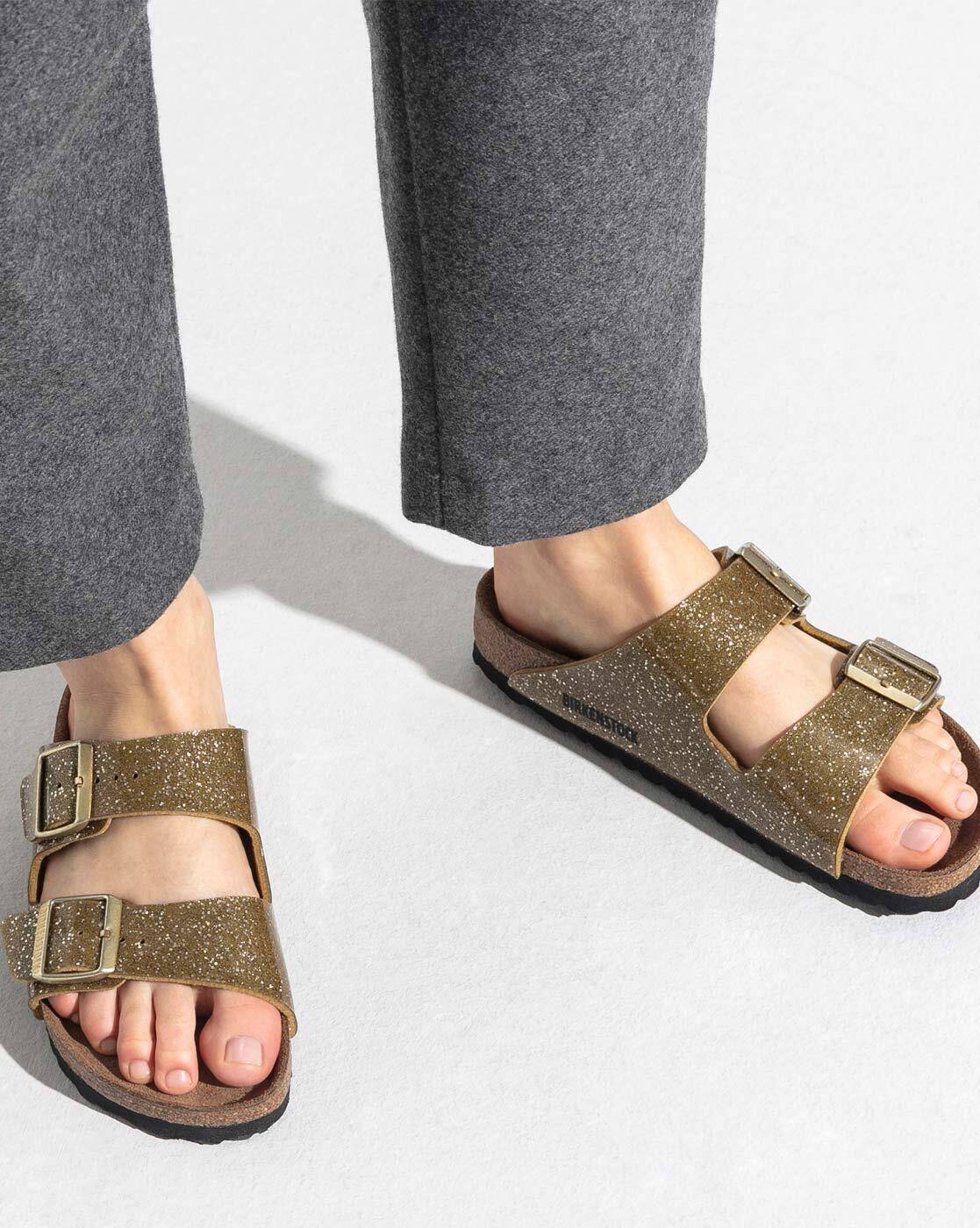 Buy Green Flat Sandals for Women by Birkenstock Online | Ajio.com