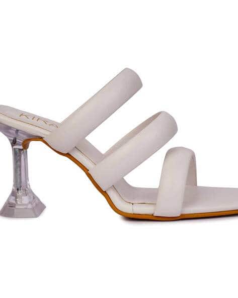 Buy White Heeled Sandals for Women by KIRAVI Online