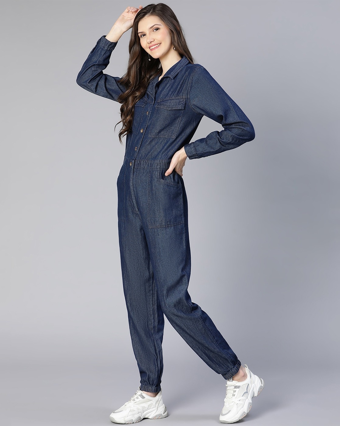 Buy Blue Jumpsuits &Playsuits for Women by IKI CHIC Online | Ajio.com