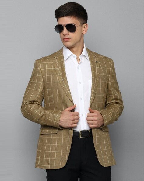 Buy Khaki Blazers & Waistcoats for Men by LOUIS PHILIPPE Online