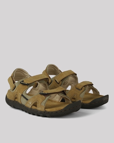 Woodland Khaki Leather Sandals for Men online in India at Best price on  25th October 2023, | PriceHunt