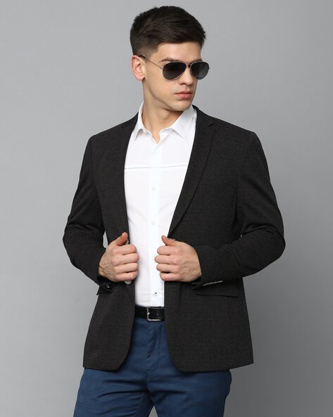 Buy LOUIS PHILIPPE Textured Cotton Super Slim Fit Men's Casual Blazer
