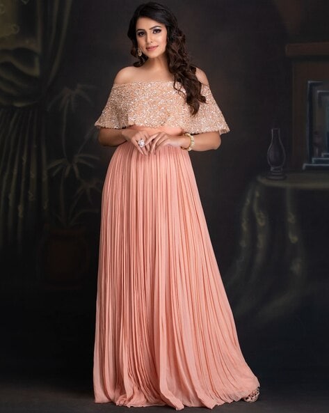 Buy Peach Dresses  Gowns for Women by HOUSE OF TUSHAOM Online  Ajiocom
