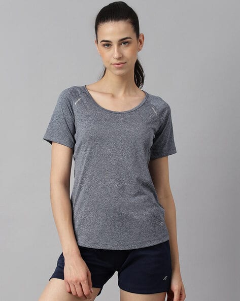 ALCIS Heathered Slim Fit Scoop-Neck T-Shirt