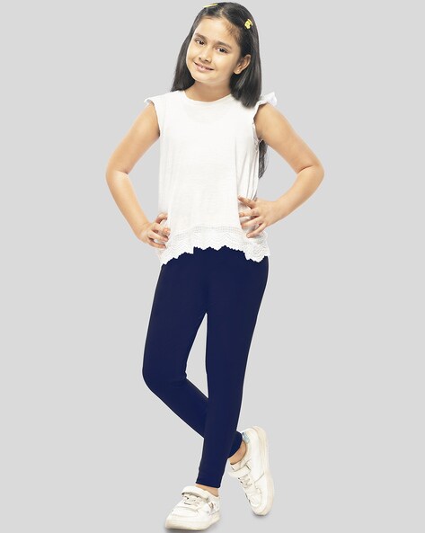 Buy Beige Leggings for Girls by LYRA Online | Ajio.com