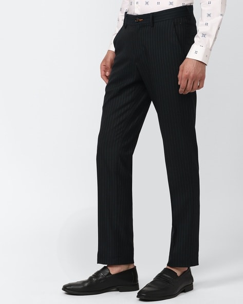 New Look skinny pinstripe suit trousers in navy | ASOS