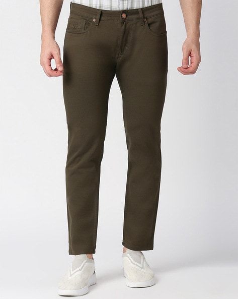 Buy Olive Green Jeans for Men by DRAGON HILL Online