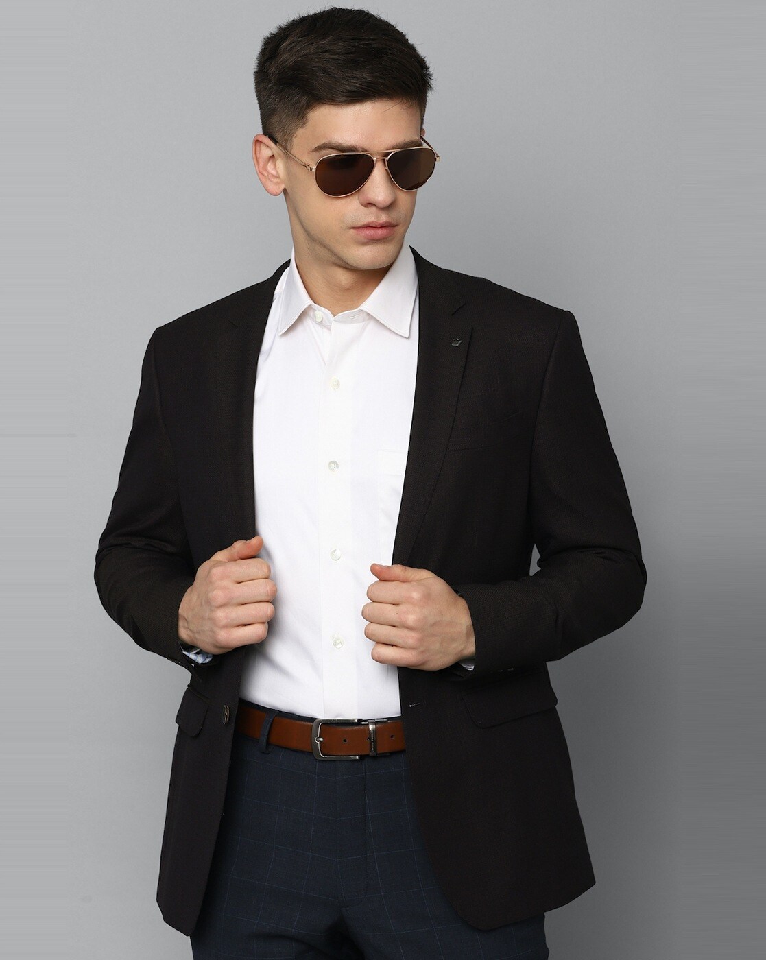 LOUIS PHILIPPE Checkered Single Breasted Formal Men Blazer - Buy LOUIS  PHILIPPE Checkered Single Breasted Formal Men Blazer Online at Best Prices  in India