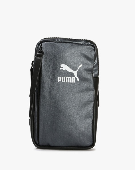 Puma Logo Print Sling Bag with Wide Buckle Strap