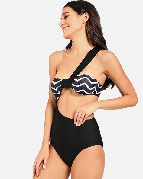 One-shoulder Cut-out Swimsuit