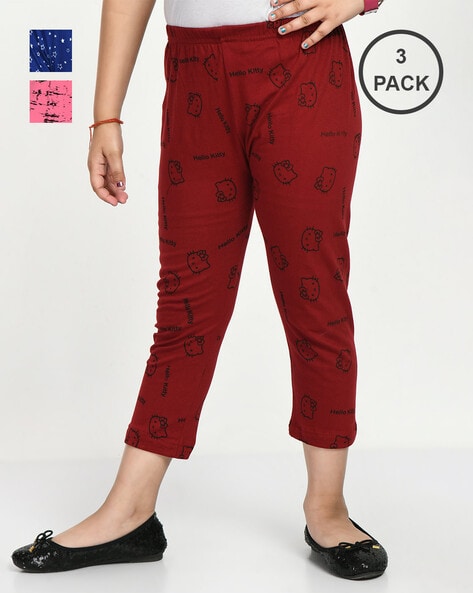 Buy LE FASHION Boys and Girls Black and Red Printed Pure Cotton Casual  Trousers - 3-4 Y (Pack of 2) Online at Best Prices in India - JioMart.