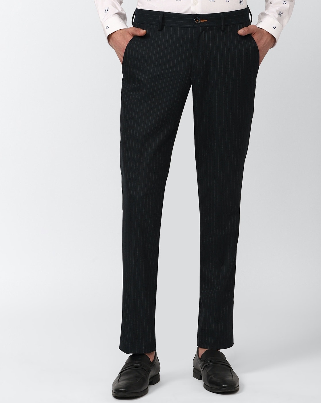 Men's Striped Pants Casual Skinny Fit Color Block Pencil Dress Trousers -  Walmart.com