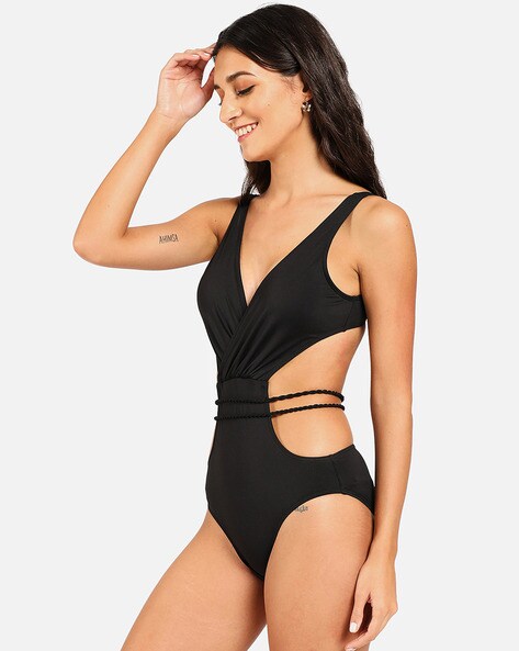 Black Ultra High Cut One Piece