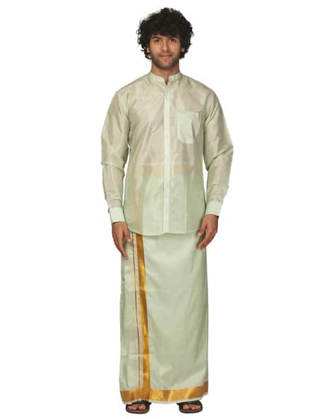 Buy Green Ethnic Suit Sets for Men by Sethukrishna Online
