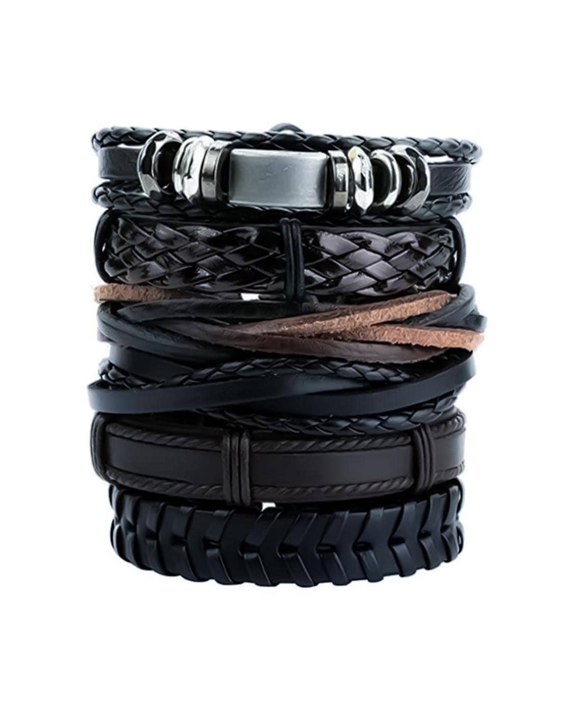 Men's Black Leather Bracelet – Harold Stevens