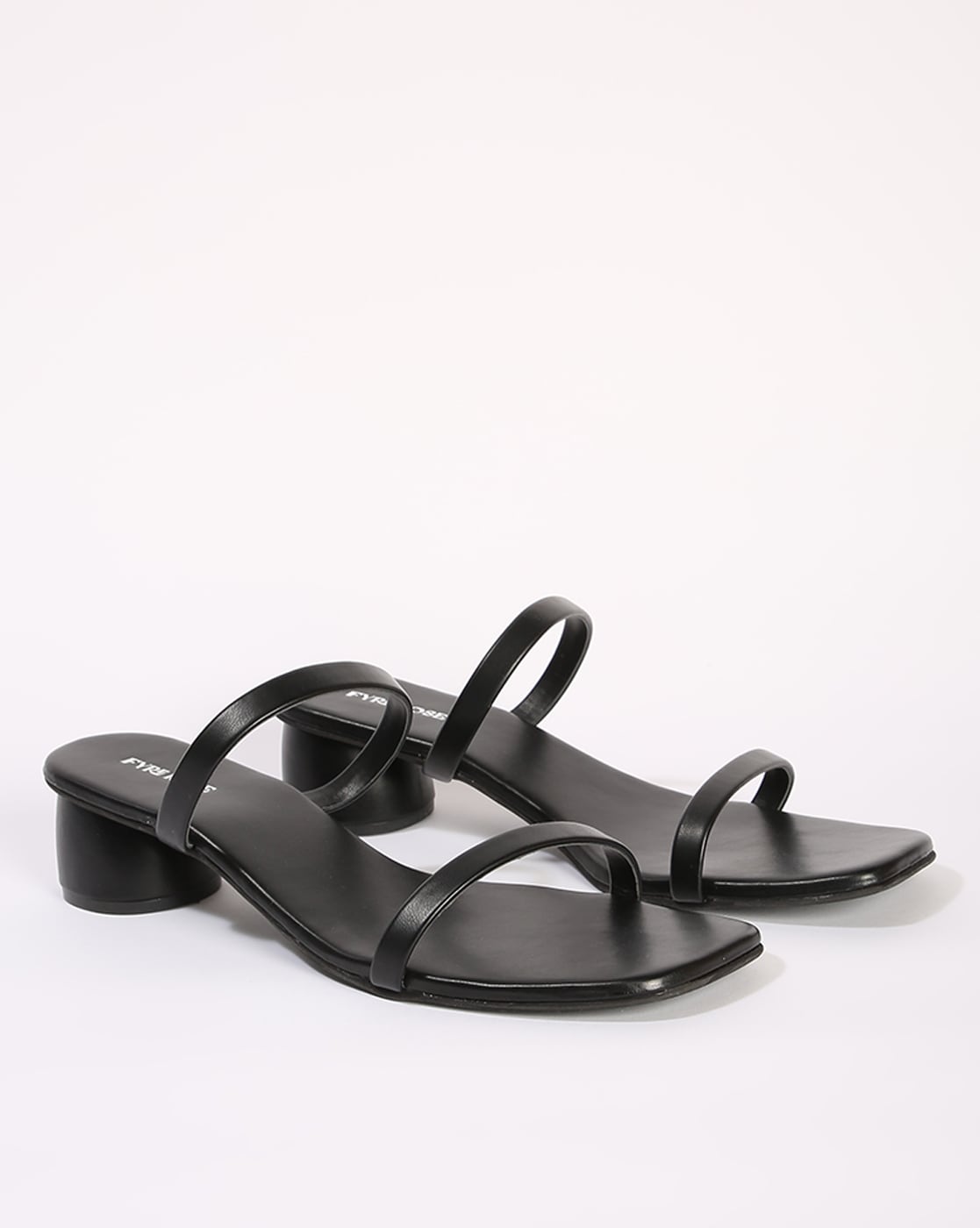 Buy Black Heeled Sandals for Women by Fyre Rose Online | Ajio.com