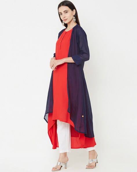 Buy Red Kurtis Tunics for Women by VEDIC Online Ajio