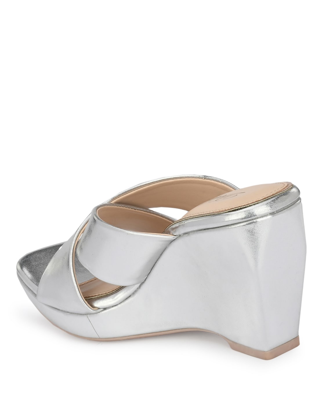 Nine West Floriscine Crocodile Print Taupe Silver Wedge Sandal Woman Size  US 8.5 | Silver wedge sandals, Wedge dress sandals, Ankle strap wedges