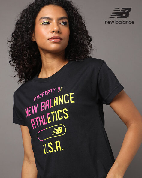 NB Relentless Logo Print Crew-Neck T-Shirt
