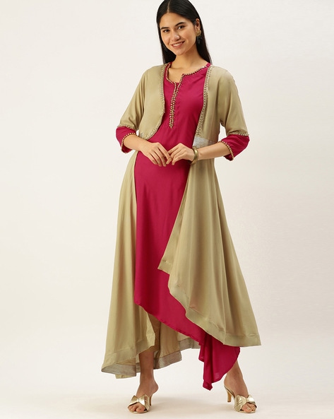 Buy Fuchsia Kurtas for Women by VEDIC Online Ajio