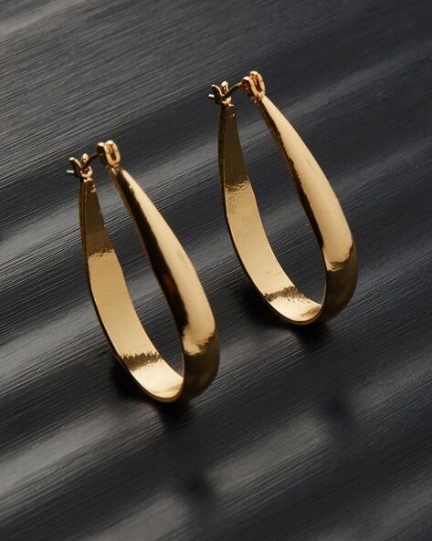 Roberto Coin 18K Yellow Gold Oval Hoop Earrings | Bloomingdale's