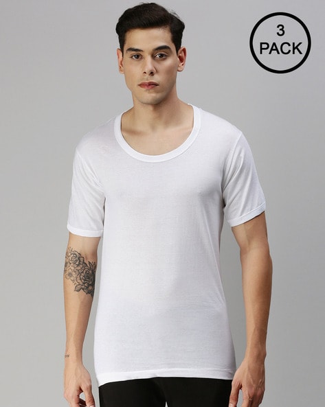 Onn Pack of 3 Round-Neck Vests