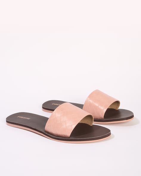 Fyre Rose Checked Slip-On Flat Sandals